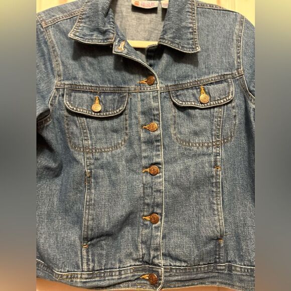 Vintage 90’s Bill Blass Denim Jean Jacket Classic trucker women’s MP blue Petite - Picture 9 of 15